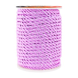 Mandala Crafts Lilac Twisted Cord Trim Decorative Rope for Crafts - Lilac Rope Braided Cord - Twisted Rope Trim for Upholstery Cording Handfasting Graduation Cord