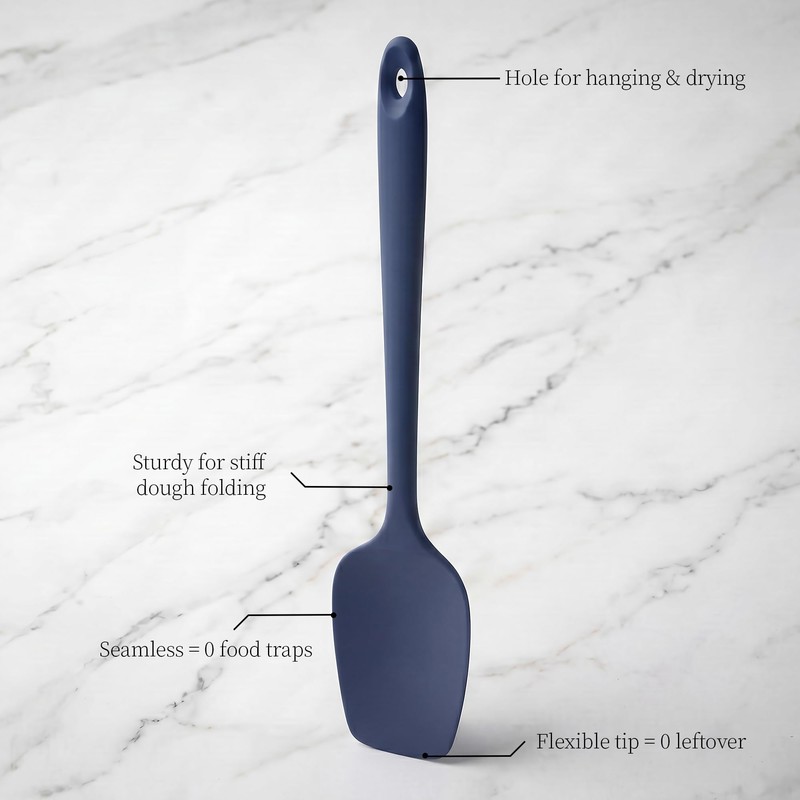 Lilybeam 600ºF Heat Resistant Silicone Spoon Spatula Set of 3,