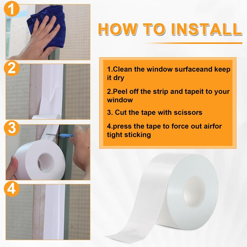 Window Weather Sealing Tape 2 Inch x 90 FT Weather