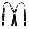 Boston Leather Leather Reflective Loop End Fireman Work Suspenders, Black