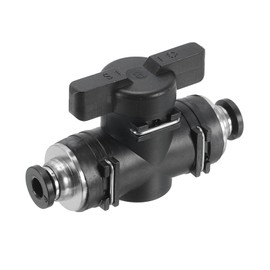 PATIKIL 4mm Pneumatic Ball Valve, 4mm OD BUC Push to Connect Tube Fittings Ball Valve Union Straight Air Flow Control Valve for Air Hydraulic, Black Silver