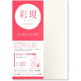 PCM Takeo 1742001 Printer Paper, A4 Tamashikiare White for Menu and POP