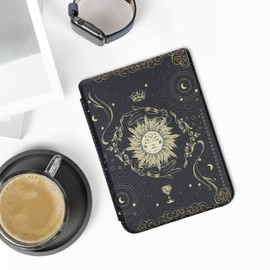 kwmobile Case Compatible with Kobo Clara 2E / Tolino Shine 4 Case - eReader Cover - Tarot Card Dark Blue/Yellow/Black