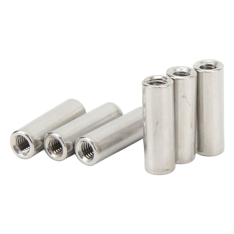20Pcs M6 Female Thread Coupling Nut Practical Rustproof Stainless Steel