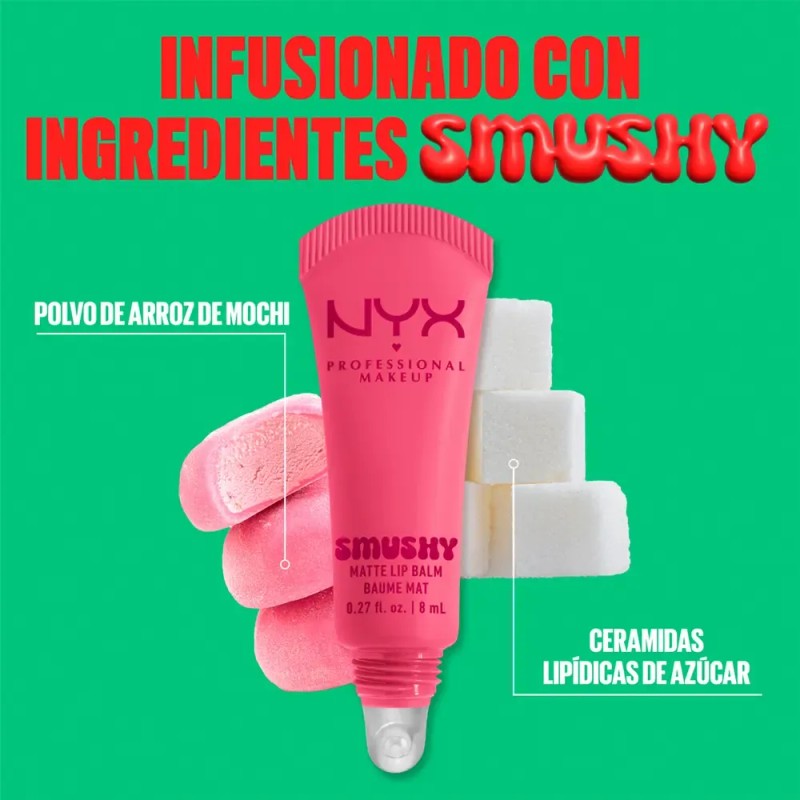 Bálsamo Labial Smushy Matte De Nyx Professional Makeup Swipe Sesh