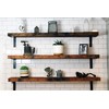 Modern Timber Craft Reclaimed Wood Wall Shelf with Steel Angle