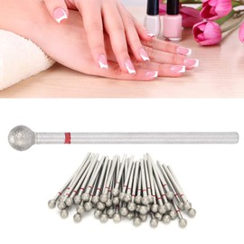 50 Pieces Ball Shape Nail Drill Bit Set Diamond Manicure Drill Bits Professional Nail Cutter Attachments for Acrylic Nails, Manicure, Drill and Nail File (5.0 mm)
