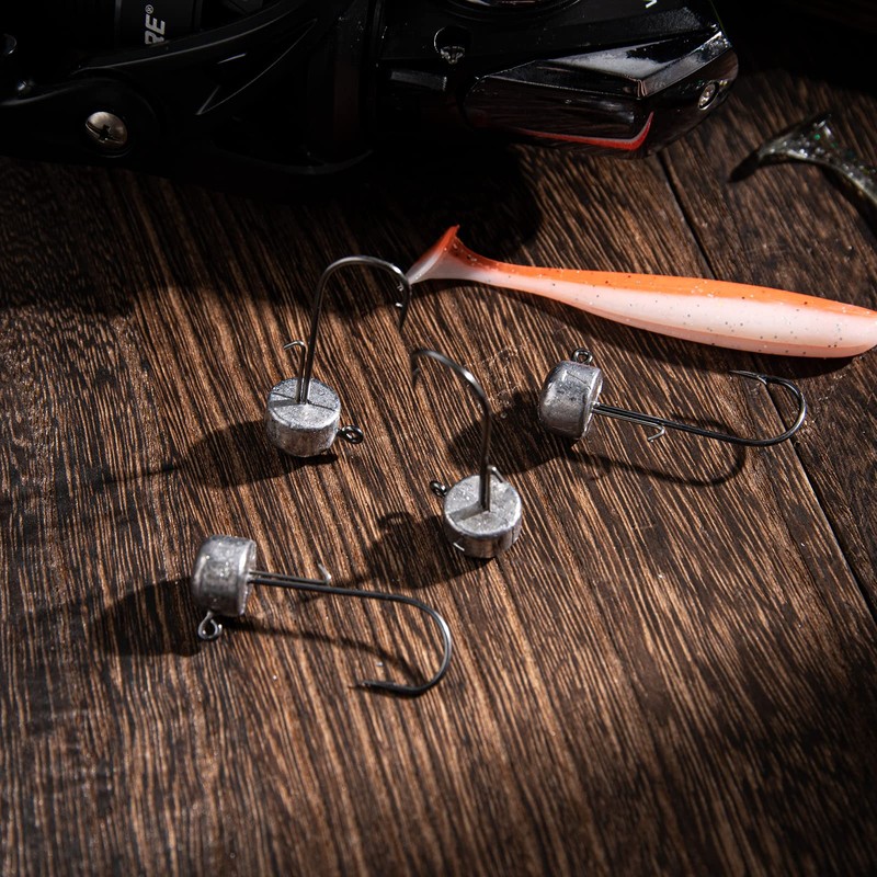 Goture Ned Rig Jig Head Set Ajing Meberling Light Game