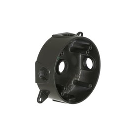 Hubbell 5361-2 Bell 5-3/4" Outlets 4" Round Weatherproof Splice Box, Gray