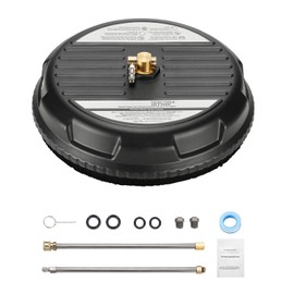 15" Pressure Washer Surface Cleaner,3000 Max PSI with Dual Spinning Nozzles,2 Extension Wands and 1/4" Quick Connect,for Driveways, Decks and Concrete,4 GPM Flow Rate