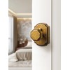 SORWDUERM 1 Pack Antique Brass Door Knobs Interior Privacy Door