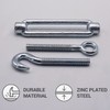 (Pack of 4) Turnbuckle Wire Tensioner M8 Adjustable Turnbuckles Hook