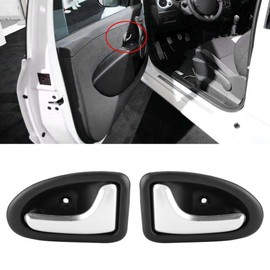 Car Interior Door Handle Cover Trim Shell Front or Rear Left Driver Side for Clio Scenic Trafic Megane 8200915599(A Pair)