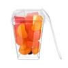 Clear Dessert Cups with Lids Reusable Trapezoidal Transparent Easy Clean