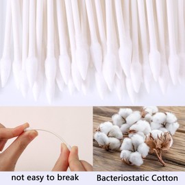 Pangda 400 Count Pointed Tip Cotton Swabs Double Tips Cotton Buds with Paper Stick for Household Cleaning Beauty Tools Personal Care Makeup