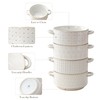 MALACASA 20 oz Ceramic Soup Bowls with Handles, Set of 4
