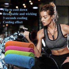 MINGRUO Asciugamano di raffreddamento, Asciugamano rinfrescante, Cooling towel, Freddo Ghiaccio Asciugamano in Microfibra per Ginnastica palestra Yoga