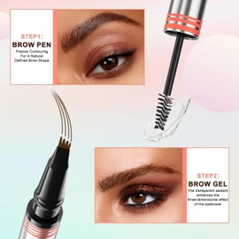 Lápiz de Cejas 3D Microblading Resistente al Agua – Marrón Oscuro
