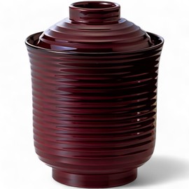 Bowl: Fukui Craft Chopstick Washing Bowl, Lacquerware, Small Line Drawing, φ3.0 x H3.8 inches (7.7 x 9.7 cm), 8.7 fl oz (220 cc), Red