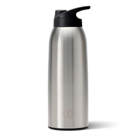 Swig Life Stainless Steel Triple Insulated 50oz Wide Mouth Travel Bottle with Twist and Pour Spout in Stainless Steel