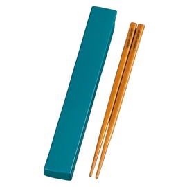 Tatsumiya American Vintage 18.0 Square Chopsticks Case Set, Green, Size: Approx. W19, D2.6, H1.2, 33186