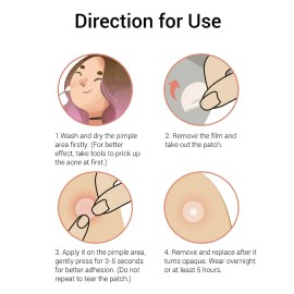 Breylee Tea Tree Acne Patches – Hydrocolloid Pimple Stickers, 3 Packs, 66 Count