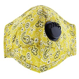 Zac's Alter Ego Non Medical Floral Print Breathable Cotton Face Mask with Valve