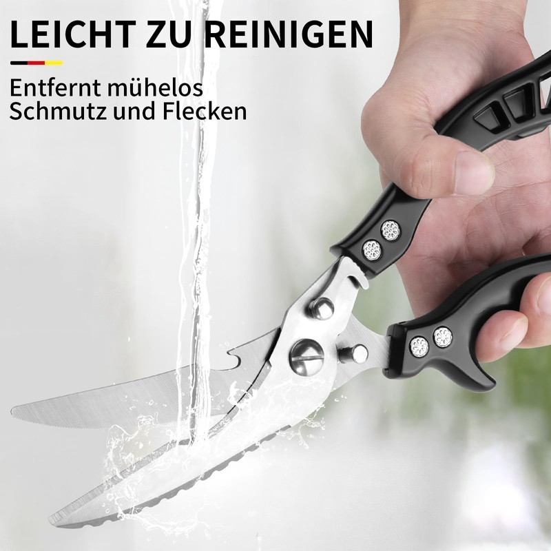Poultry Scissors Black Household Scissors Professional Meat Shears Sharp Chicken