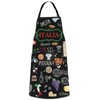 MYSOMY Italian Kitchen Apron Italy Cooking Apron Italian Chef Apron