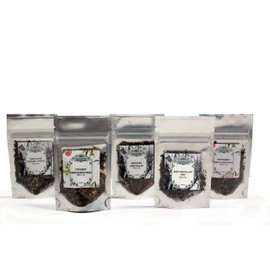 Nelson's Tea - Chocolate Tea Sampler - Caramel Chocolate Turtle, Coconut Chocolate Chai, Mexican Chocolate, Peppermint White Chocolate (2 oz Sizes)
