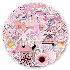 Colour Stickers for Laptop(50 Pcs),Gift for Kids Teens Adults Girl,VSCO Waterproof Stickers for Water Bottle,Vinyl Stickers for Scrapbook,Journal,Dairy,Skateboard