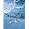 Cagari Sand Dollar Anklets Bracelets for Women, 925 Sterling Silver