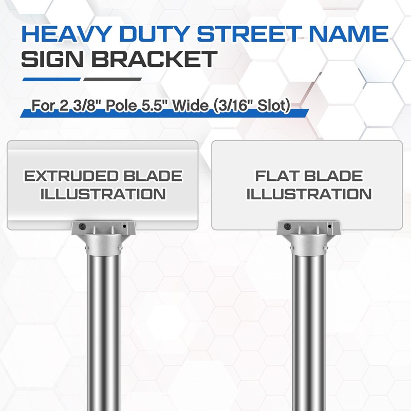 Hicarer 1 Pcs Street Name Sign Bracket for 2 3/8"