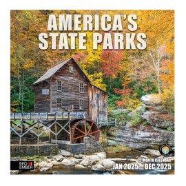 RED EMBER America's State Parks 2025 Wall Calendar 12 Month | 12" x 24" Open | Thick & Sturdy Paper | Giftable | Calendar 2025