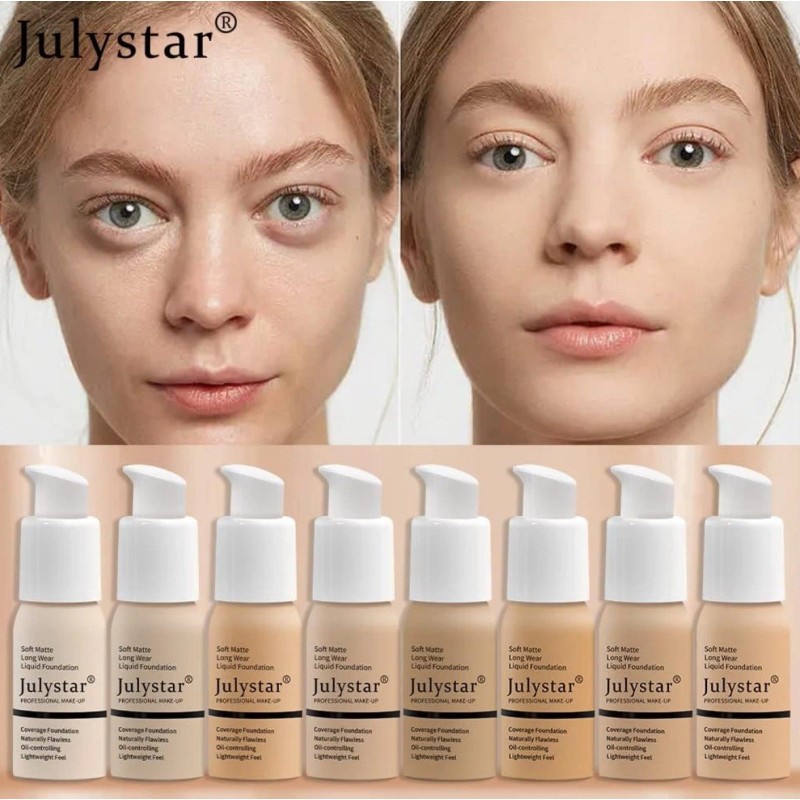 Julystar Soft Matte Liquid foundation make up waterproof Long Wear