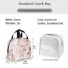 Lunch Bag Insulated Box Marble Painting with Rose Gold Glitter