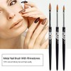 BQAN 3D Kolinsky Nail Art Brush 1Pc #4, Professional nail