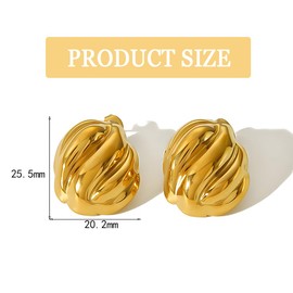 FDEETY Women's Earrings Geometric Earrings Made of Stainless Steel Stylish and Elegant for the Modern Woman in the Office and Party, Stainless Steel