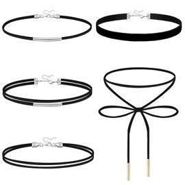 Palotay Black Velvet Choker Necklace Set for Women Black Lace Choker Necklaces Layered Velvet Choker Collar Gothic Jewelry Gifts for Cosplay-Bow Knot, bowknot