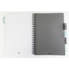 A4 Project Notebook 5 Dividers Twin Wire Soft Cover Grey
