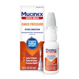 Mucinex Sinus-Max Severe Nasal Congestion Relief Sinus & Allergy Nasal Spray, 0.75 Fluid Ounce