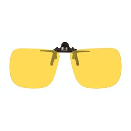 vs eyewear Clip On Night Driving Glasses Yellow C3 Baby Rectangular Clip On Flip Up Glasses