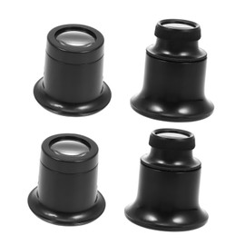 Operitacx 4pcs Portable Jewelers Loupe Magnifiers Glass Lens for Jewelry Repair Coin Inspection Crafts Lightweight Pocket-Sized Magnifying Glasses for Detailed Work