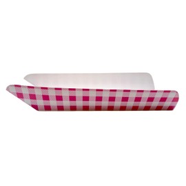 Charola Decorativa para Hot Dogs y Churros, Diseño Cuadros Rosa y Blanco, 20 cm x 5 cm x 3.5 cm, Cartón Resistente