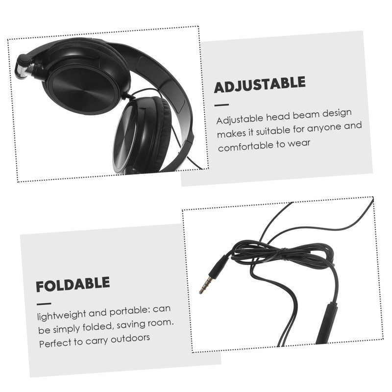 SHINEOFI Lightweight Foldable Headsets with Microphone and Volume Control Over
