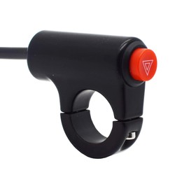 22mm Motorcycle Handlebar Switch ATV Bike 12V LED Warning Light Hazard Light Switch Flashing Waterproof Overload Protection