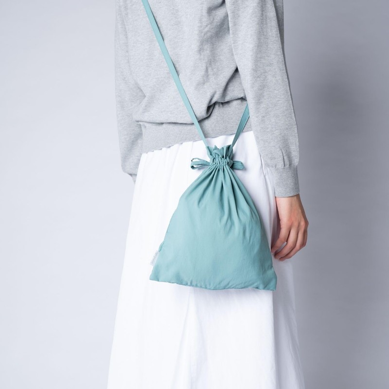 Shiro Lab 3-Way Drawstring Pouch, GRY Drawstring Bag, Business Trips,