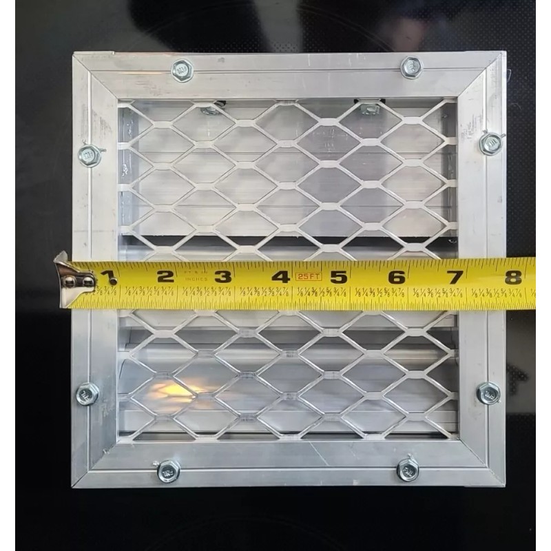 Ruskin ELF15J 8" x 8"Airflow Damper - Stationary Louver Vent