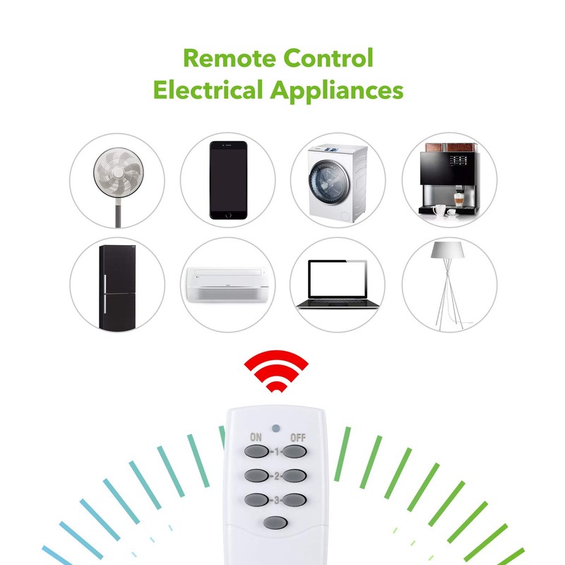 BN-LINK Mini Wireless Remote Control Outlet Switch Power Plug In