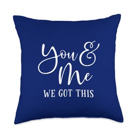 Wild Honey Collections You & Me We Got This Royal Blue Farmhouse Throw Pillow, 18x18, Multicolor